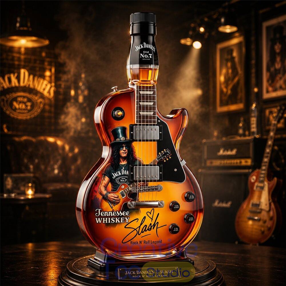Slash Signature Gibson Les Paul Electric Guitar Whiskey Bottle – Limited Edition
