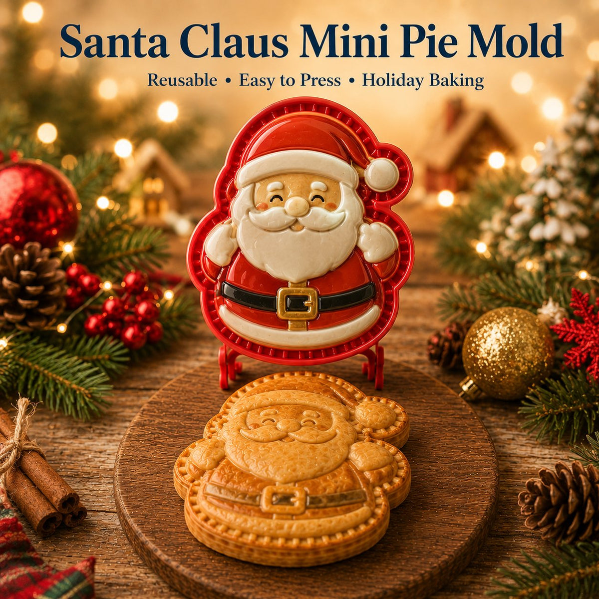 🎄Christmas Pie Mold Collection – 9 Reusable Embossed Holiday Designs