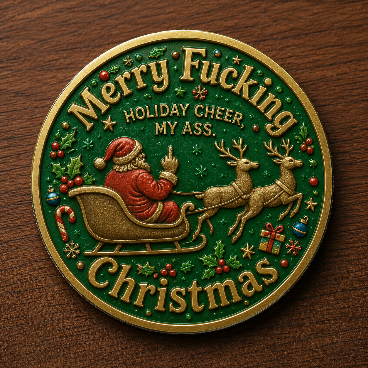 🎁Last Day 49% OFF - Merry F*cking Christmas Coin🎄Funny Adult Humor Christmas Gift & Collectible