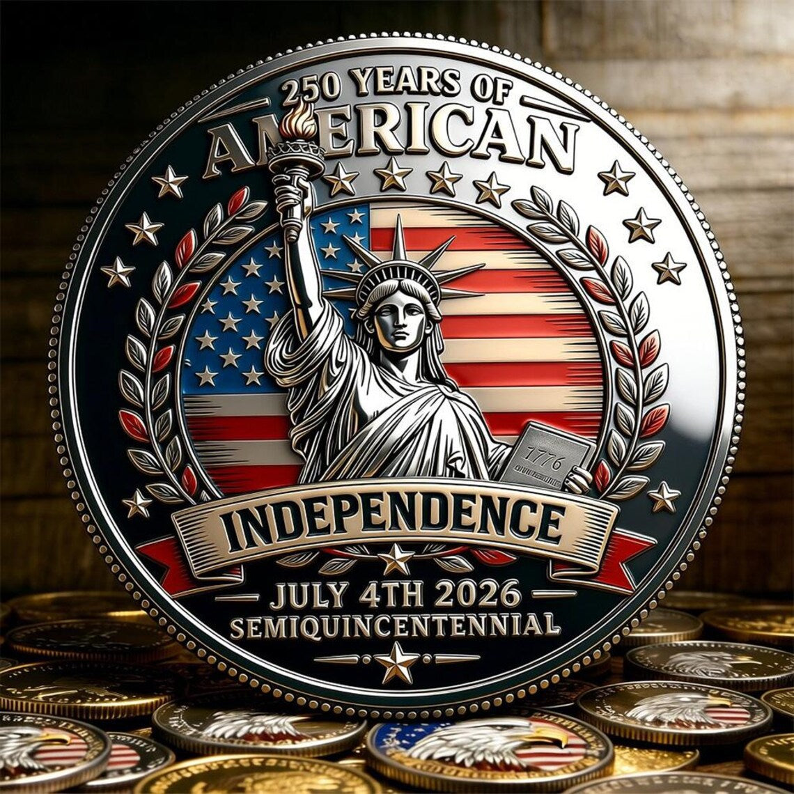 🏆Flash Sale 60% OFF - America 250th Anniversary Commemorative Coin — “Celebrating Freedom & Unity” 🇺🇸✨
