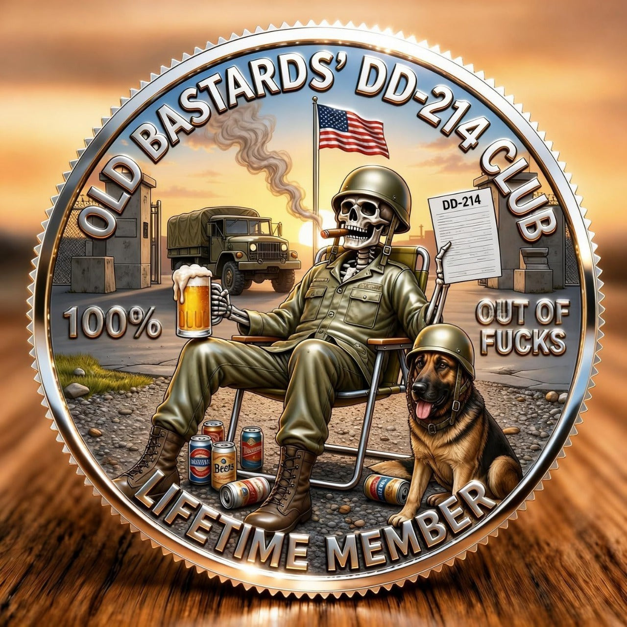 🎖️ LAST DAY 60% OFF – DD-214 Old Bastards Club Veteran Challenge Coin