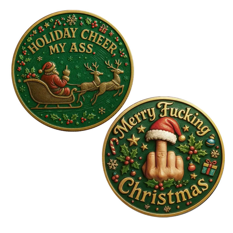 🎁Last Day 49% OFF - Merry F*cking Christmas Coin🎄Funny Adult Humor Christmas Gift & Collectible