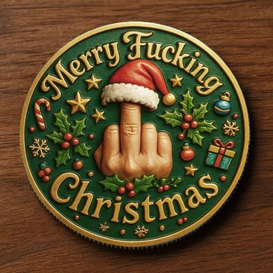 🎁Last Day 49% OFF - Merry F*cking Christmas Coin🎄Funny Adult Humor Christmas Gift & Collectible