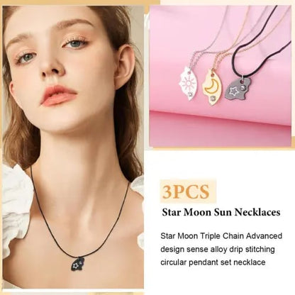 🌞🌙⭐Sun, Moon & Star Magnetic Necklace Set🌞🌙⭐