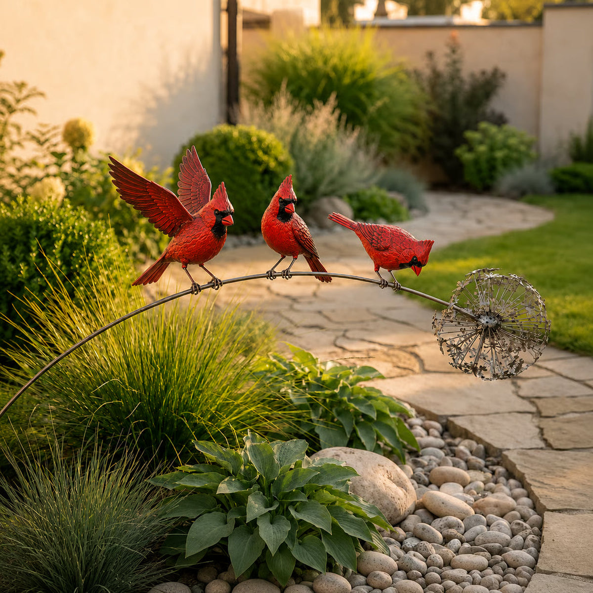 Robin Memorial Garden Stake – “Loved Ones Are Near”