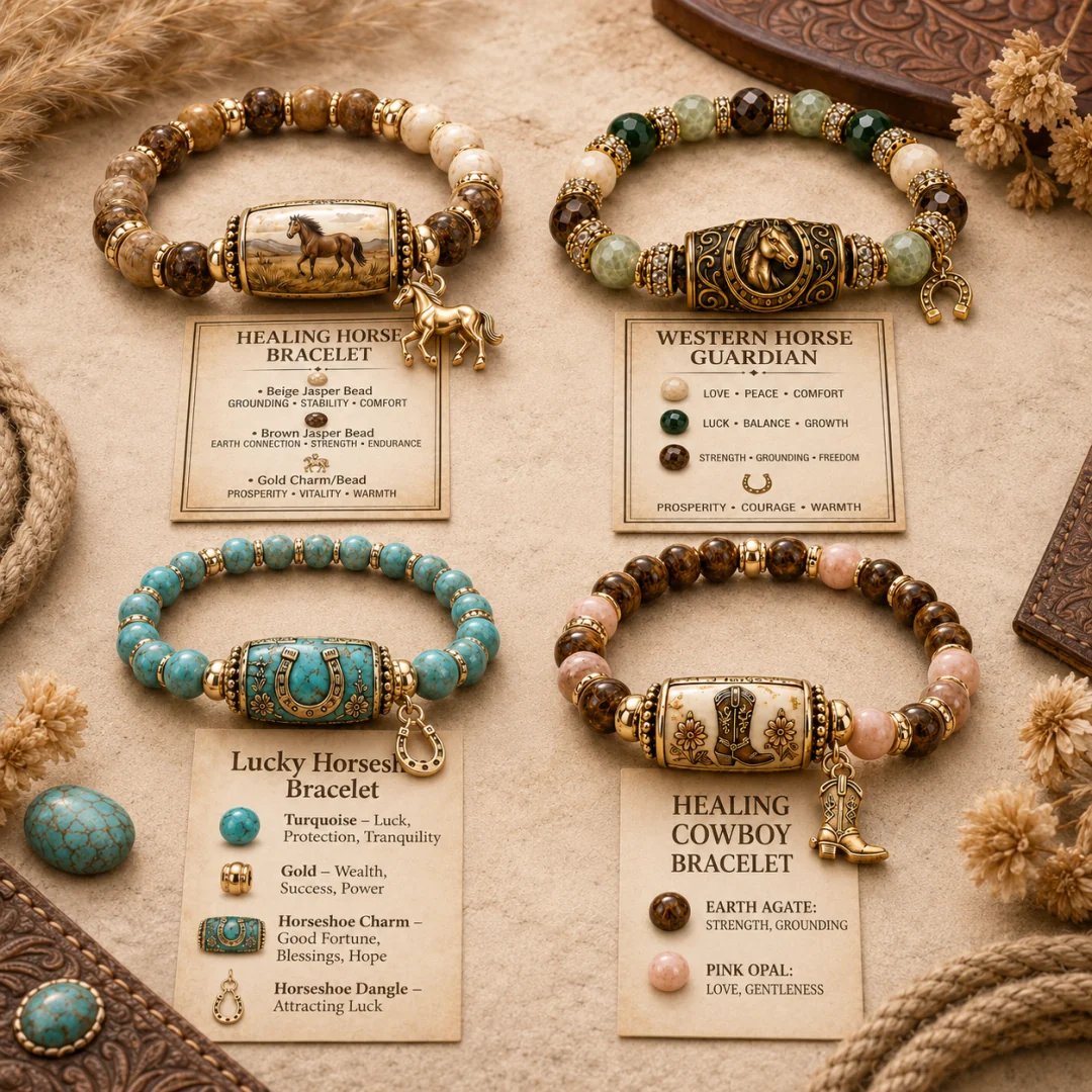 🔥Limited Edition🐎 Western Horse Guardian Crystal Bracelet👍