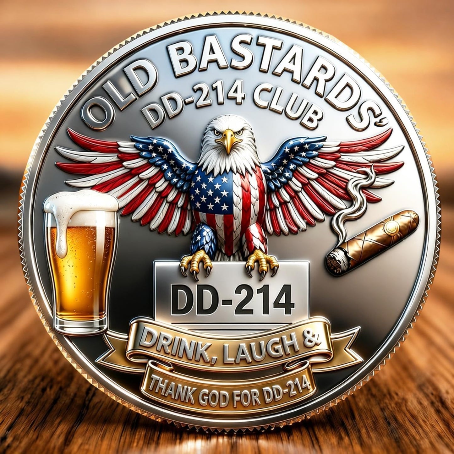 🎖️ LAST DAY 60% OFF – DD-214 Old Bastards Club Veteran Challenge Coin